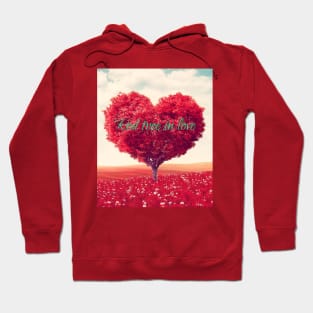 red tree in love Hoodie